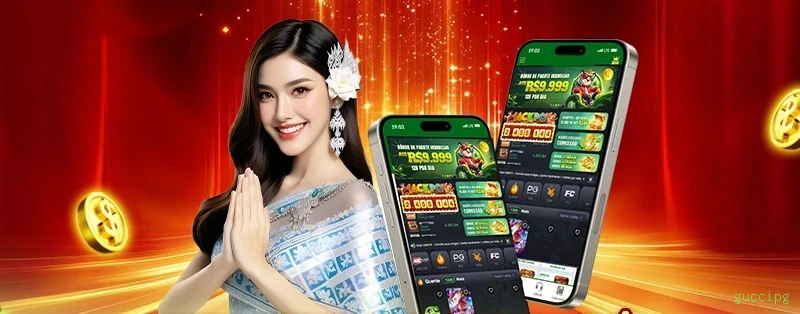 Aplicativo móvel guccipg para iOS e Android